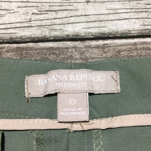 Banana Republic Martin Fit Pants Women’s 0 Green (Inseam 27.5) - Picture 9 of 9